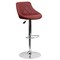 Emma and Oliver Bucket Seat Adjustable Height Barstool with Diamond Pattern Back